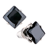 Black Rhinestone Crystal Square Stud Earrings