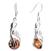 Topaz November Birthstone Little  Swan  Earrings