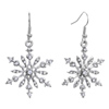 Christmas Jewelry Clear Crystal Snowflake Dangle Earring