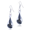 Black Helix Pattern Earrings