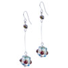 Red And Green Texture Ball Earrings