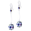 Purple Texture Dots Ball Earrings