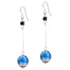 Blue And Pink Ball Earrings