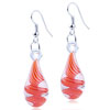 Red Helix Pattern Earrings