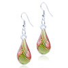 Red And Green Helix Pattern Earrings