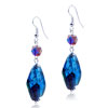 Silver Foil Pale Blue Translucent Earrings
