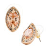 Citrine Topaz Crystal Berry Shaped Stud November Birthstone Earrings