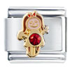 October Birthstone Cute Girl Italian Charm