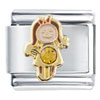  November  Birthstone Cute Girl Italian Charm