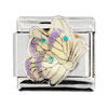 Yellow And Pink Wing  Butterfly  Italian Charm