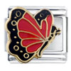  Red   Butterfly  Italian Charm EC0003_X07