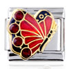 Butterfly With January Birthstone Italian Charm