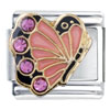 October Birthstone Butterfly Italian Charm