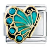 December Birthstone Butterfly Italian Charm