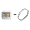  Penguin  Wedding Italian Charm Bracelet