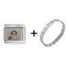 Flower  Angel   Italian   Charm  Bracelet