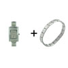 Rectangular Grey Italian Charm  Bracelet 