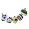 Metal And Pattern Glass Set Beads