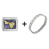  Key  Purple Italian Charm Bracelet