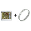 I Heart Ny Blue Combination Italian Charm Bracelet