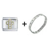  Rhinestone  Cross Italian Charm Bracelet FBT_C056_STARTER