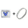 Micky Blue Italian Charm Bracelet