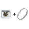 January  Garnet  Color Birthstone Heart Italian Charm Bracelet  ... 