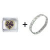February  Amethyst  Color  Birthstone  Heart Italian Charm  ... 