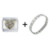October Pink Tourmaline Color  Birthstone  Heart Italian Charm  ... 