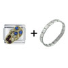 Usa  Rhinestone  Sandal Italian Charm Bracelet