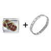 Red  Beach   Sandal  Italian Charm Bracelet