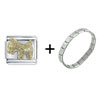  Gold  Terrier Italian  Charm   Bracelet 
