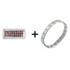 July Ruby Color  Birthstone  Italian Charm  Bracelet   ... 