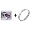 Holiday  Garnet  Stone Sandal Italian Charm Bracelets  ... 