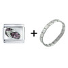 Purple Studded Sandal Italian Charm Bracelet