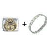 Gold Laughing Buddha Italian Charm Bracelet