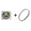  Fleur  De  Lis  Flower Italian Charm Bracelet