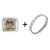  Happy Face  Combination Italian Charm Bracelet