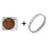 Little Halloween Pumpkin Italian  Charm   Bracelet 