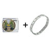 Mardi Gras Woman  Italian   Charm  Bracelet
