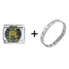 Mardi Gras Teddy  Bear  Italian Charm Bracelet