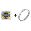 Mardi Gras Cat Italian Charm Bracelet
