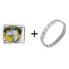 Mardi Gras Dog  Italian   Charm  Bracelet