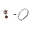  Strawberry  Jam Italian Charm Bracelet