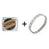  Hot   Dog  Combination Italian Charm Bracelet