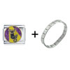 Circus Cat Italian Charm Bracelet
