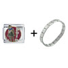Polo  Horse  Combination Italian Charm Bracelet
