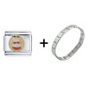 Pig In  Bikini  Italian Charm Bracelet