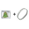 Festive Christmas  Tree  Combination  Italian   Charm  Bracelet