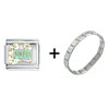 Swell  Snow   Italian   Charm  Bracelet